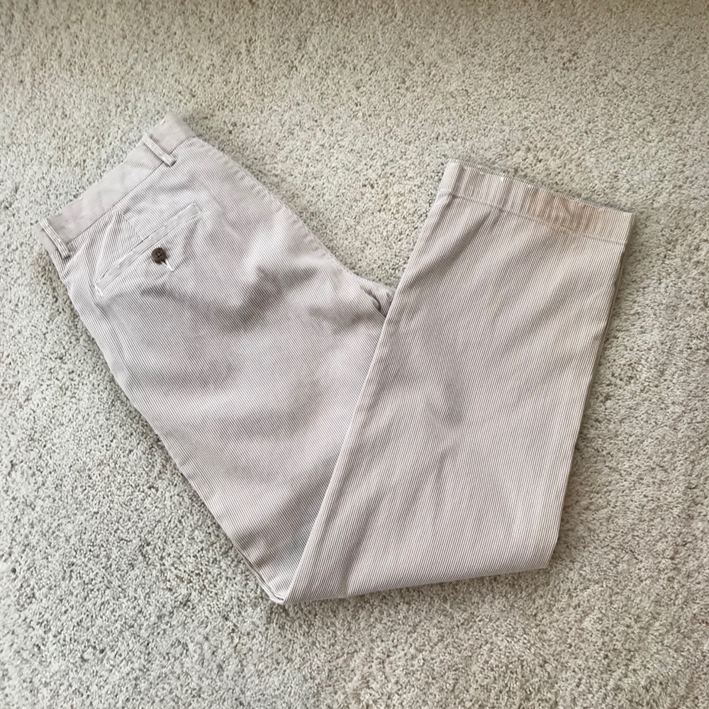 Tan Seersucker Pants by J. Crew